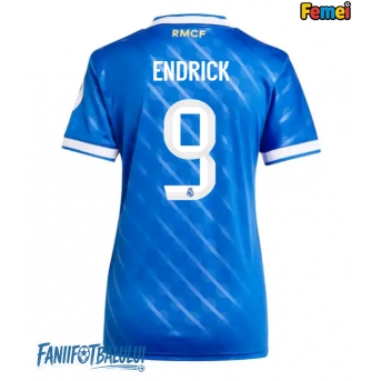 Real Madrid Endrick #9 Tricou Fotbal Replică 2025-26 Femei Treilea